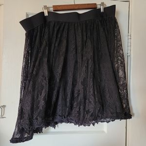 Torrid black lace skirt